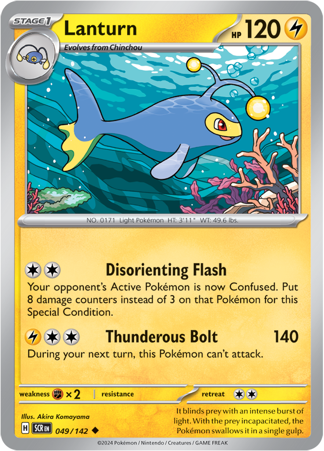 Pokémon TCG Lanturn – SCR 049/142 Uncommon Regular – EN