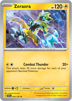Pokémon TCG Zeraora – SCR 055/142 Rare Holo – EN
