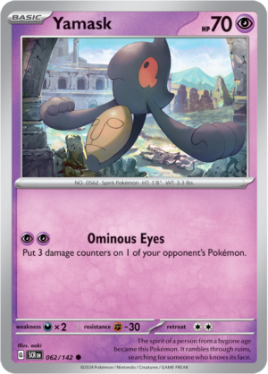 Pokémon TCG Yamask – SCR 062/142 Common Reverse Holofoil – EN