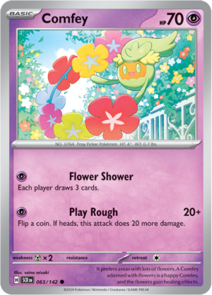 Pokémon TCG Comfey – SCR 063/142 Common Reverse Holofoil – EN