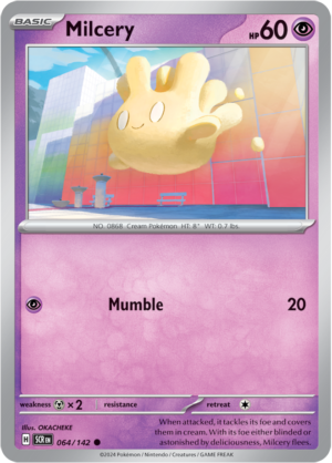 Pokémon TCG Milcery – SCR 064/142 Common Reverse Holofoil – EN