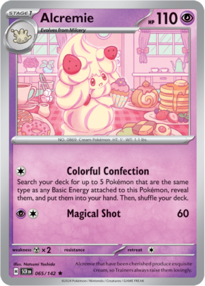 Pokémon TCG Alcremie – SCR 065/142 Rare Reverse Holofoil – EN