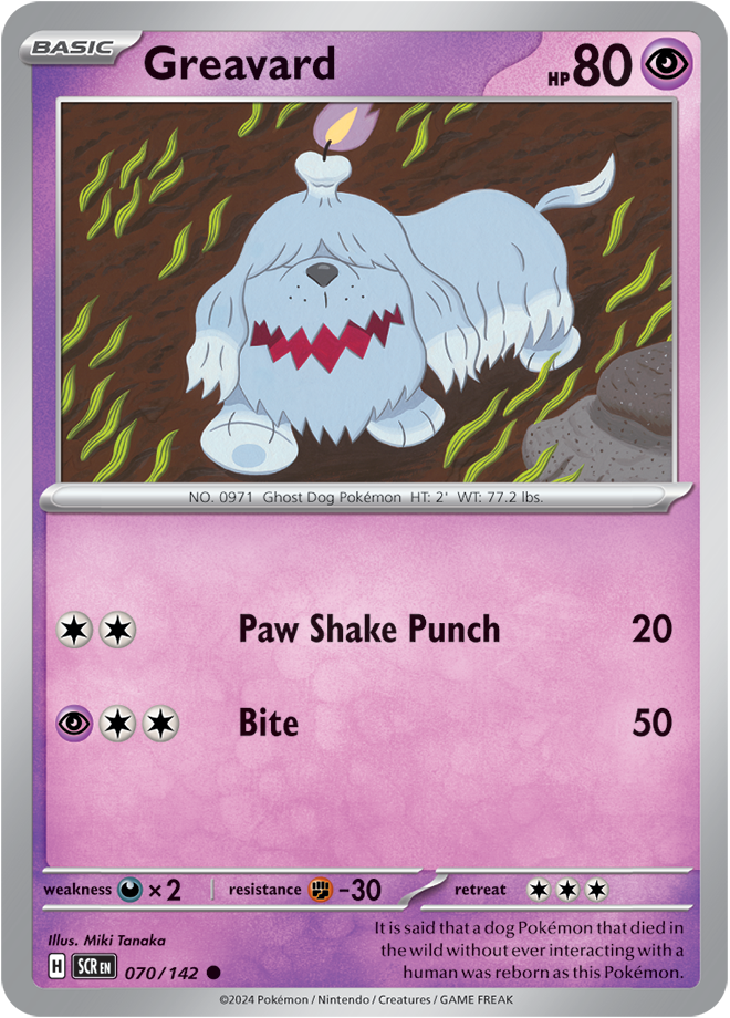 Pokémon TCG Greavard – SCR 070/142 Common Regular – EN