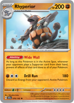 Pokémon TCG Rhyperior – SCR 076/142 Rare Reverse Holofoil – EN