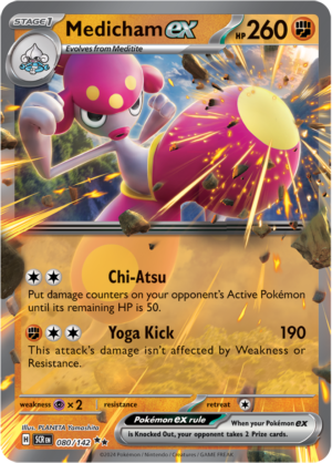 Pokémon TCG Medicham ex – SCR 080/142 Double Rare Holo – EN