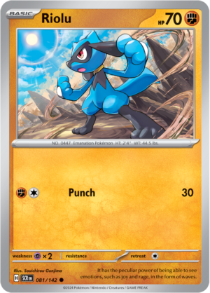 Pokémon TCG Riolu – SCR 081/142 Common Regular – EN
