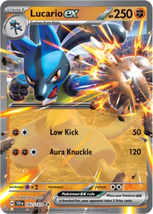 Pokémon TCG Lucario ex – SCR 082/142 Double Rare Holo – EN