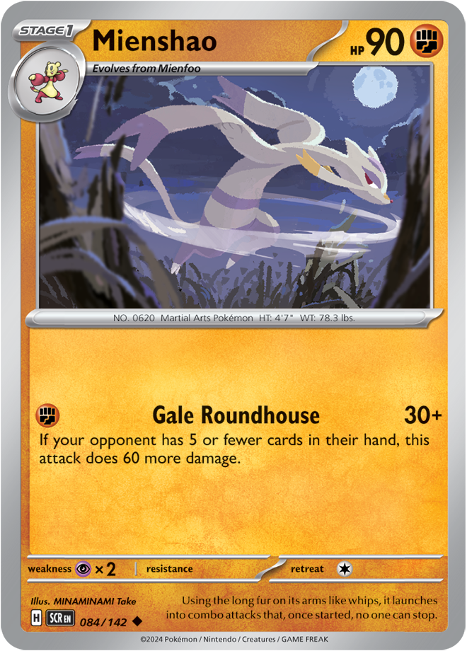 Pokémon TCG Mienshao – SCR 084/142 Uncommon Regular – EN