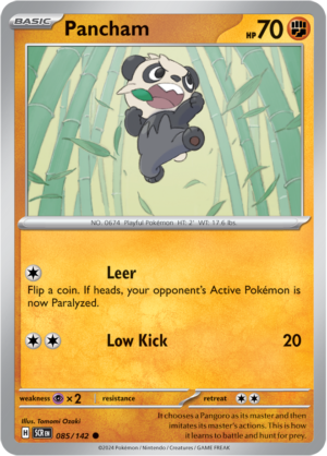 Pokémon TCG Pancham – SCR 085/142 Common Reverse Holofoil – EN