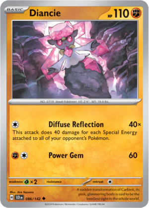 Pokémon TCG Diancie – SCR 086/142 Uncommon Reverse Holofoil – EN