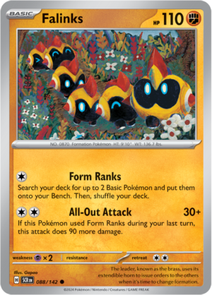Pokémon TCG Falinks – SCR 088/142 Common Reverse Holofoil – EN