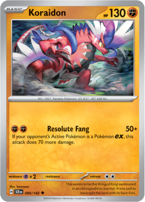 Pokémon TCG Koraidon – SCR 090/142 Uncommon Reverse Holofoil – EN