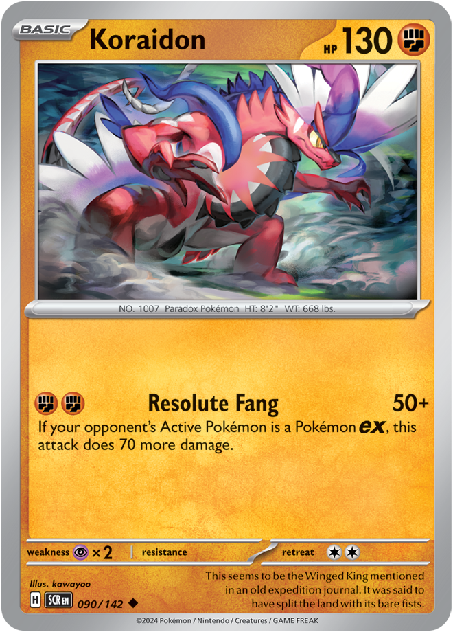 Pokémon TCG Koraidon – SCR 090/142 Uncommon Regular – EN