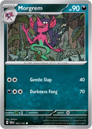 Pokémon TCG Morgrem – SCR 095/142 Common Reverse Holofoil – EN