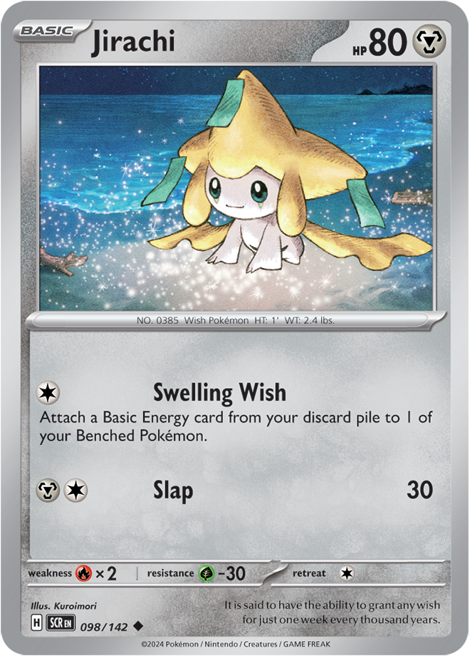 Pokémon TCG Jirachi – SCR 098/142 Uncommon Regular – EN