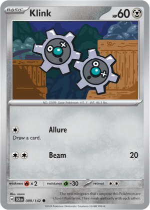 Pokémon TCG Klink – SCR 099/142 Common Reverse Holofoil – EN