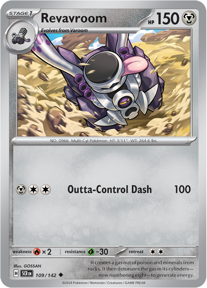 Pokémon TCG Revavroom – SCR 109/142 Uncommon Regular – EN