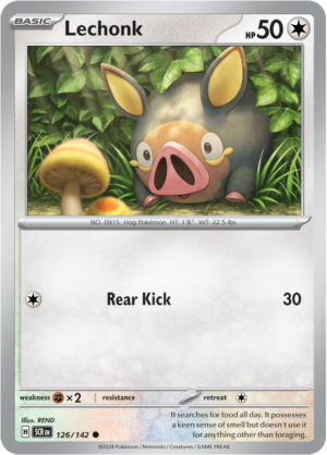 Pokémon TCG Lechonk – SCR 126/142 Common Reverse Holofoil – EN