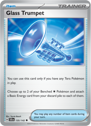 Pokémon TCG Glass Trumpet – SCR 135/142 Uncommon Reverse Holofoil – EN