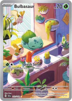 Pokémon TCG Bulbasaur – SCR 143/142 Illustration Rare Holo – EN