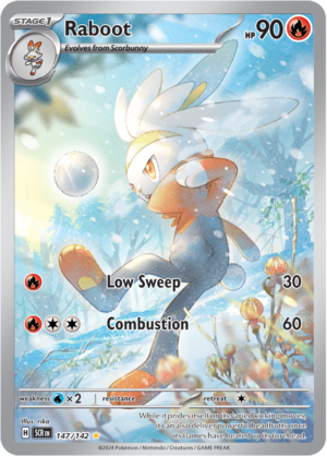 Pokémon TCG Raboot – SCR 147/142 Illustration Rare Holo – EN