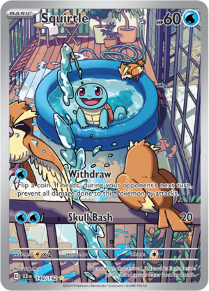Pokémon TCG Squirtle – SCR 148/142 Illustration Rare Holo – EN