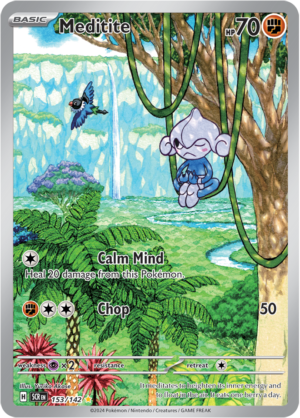 Pokémon TCG Meditite – SCR 153/142 Illustration Rare Holo – EN