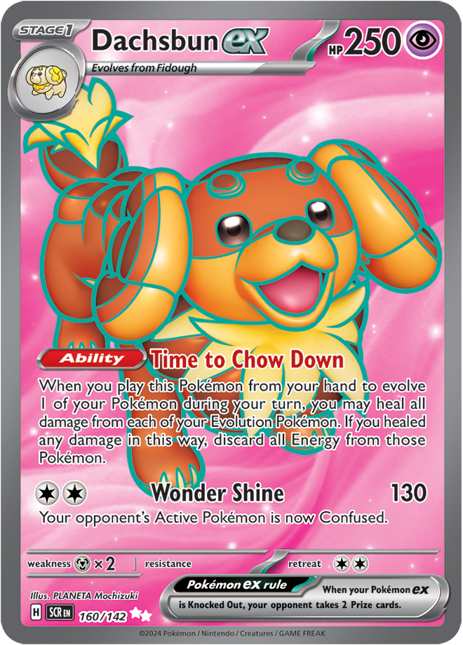 Pokémon TCG Dachsbun ex – SCR 160/142 Ultra Rare Holo – EN