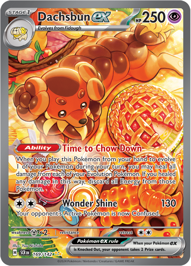 Pokémon TCG Dachsbun ex – SCR 169/142 Special Illustration Rare Holo – EN