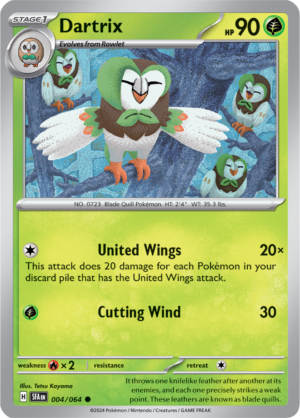 Pokémon TCG Dartrix – SFA 004/064 Common Reverse Holofoil – EN