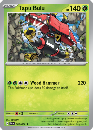 Pokémon TCG Tapu Bulu – SFA 006/064 Rare Reverse Holofoil – EN