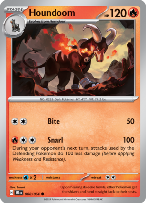 Pokémon TCG Houndoom – SFA 008/064 Common Regular – EN