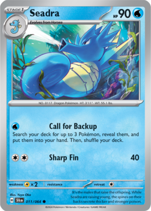 Pokémon TCG Seadra – SFA 011/064 Common Regular – EN