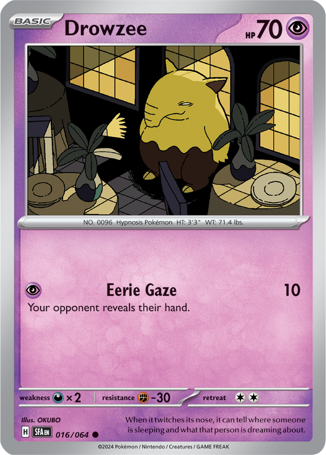 Pokémon TCG Drowzee – SFA 016/064 Common Regular – EN