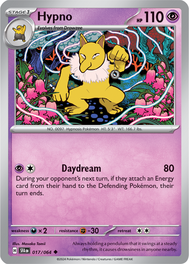 Pokémon TCG Hypno – SFA 017/064 Uncommon Reverse Holofoil – EN