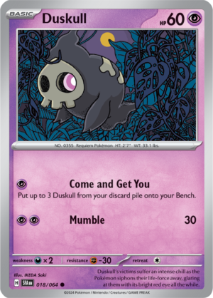 Pokémon TCG Duskull – SFA 018/064 Common Reverse Holofoil – EN