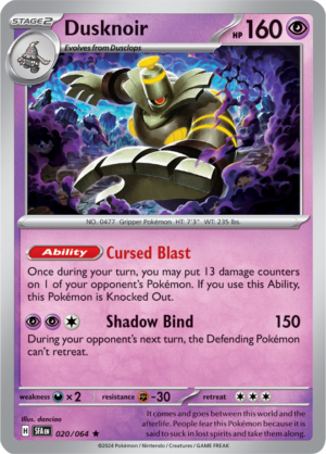 Pokémon TCG Dusknoir – SFA 020/064 Rare Holo – EN