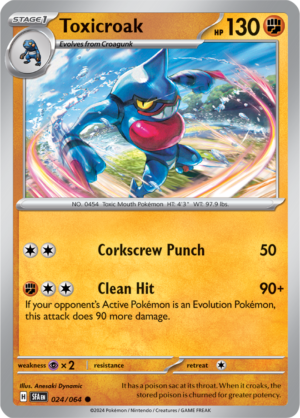 Pokémon TCG Toxicroak – SFA 024/064 Common Regular – EN