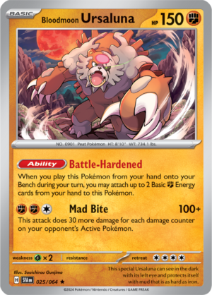 Pokémon TCG Bloodmoon Ursaluna – SFA 025/064 Rare Holo – EN