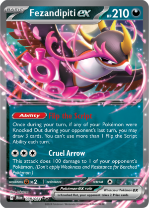 Pokémon TCG Fezandipiti ex – SFA 038/064 Double Rare Holo – EN