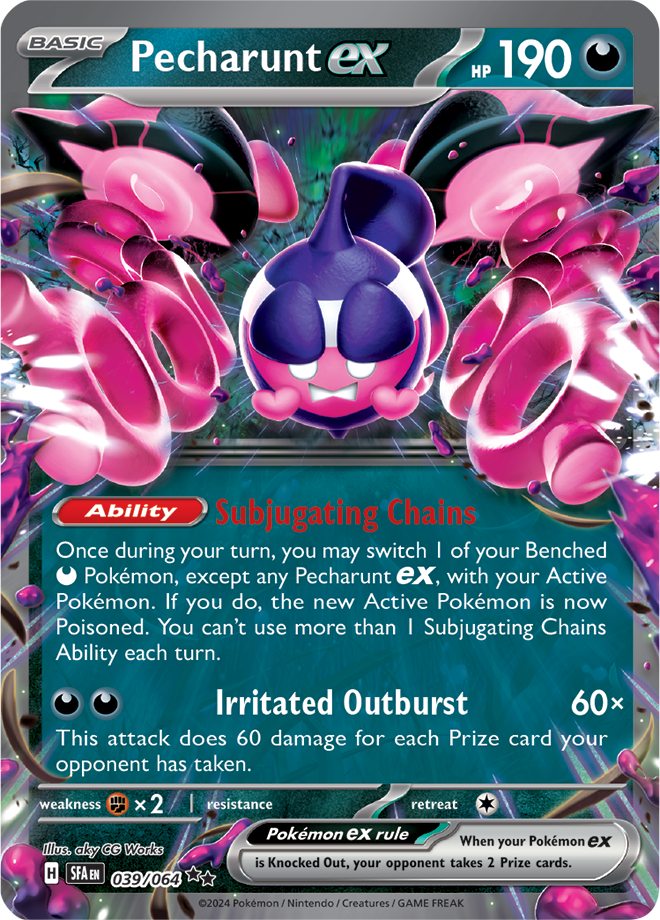 Pokémon TCG Pecharunt ex – SFA 039/064 Double Rare Holo – EN