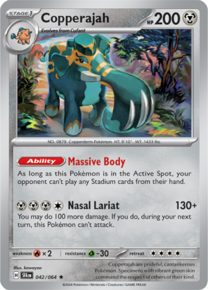 Pokémon TCG Copperajah – SFA 042/064 Rare Reverse Holofoil – EN