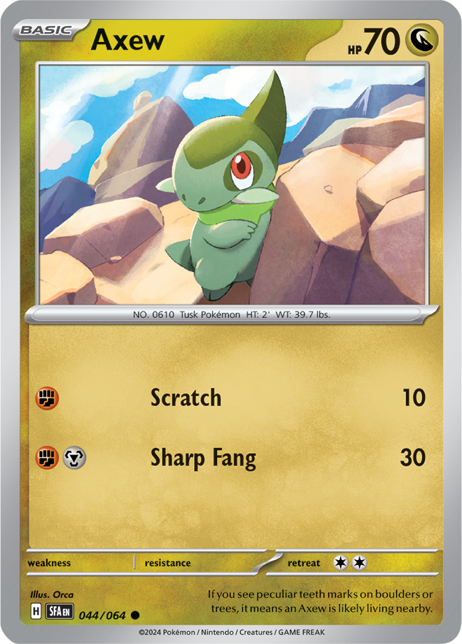Pokémon TCG Axew – SFA 044/064 Common Reverse Holofoil – EN