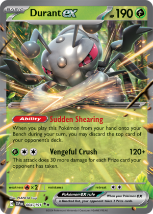 Pokémon TCG Durant ex – SSP 004/191 Double Rare Holo – EN