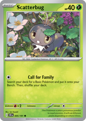 Pokémon TCG Scatterbug – SSP 005/191 Common Regular – EN