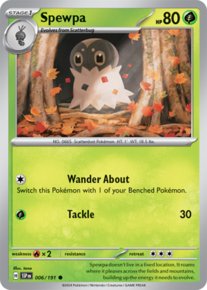 Pokémon TCG Spewpa – SSP 006/191 Common Regular – EN