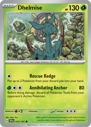Pokémon TCG Dhelmise – SSP 010/191 Common Regular – EN