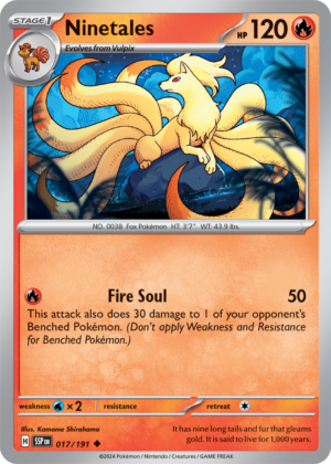 Pokémon TCG Ninetales – SSP 017/191 Uncommon Regular – EN