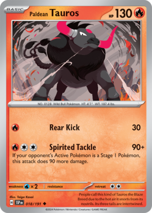 Pokémon TCG Paldean Tauros – SSP 018/191 Uncommon Regular – EN