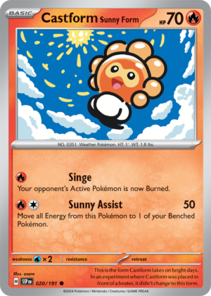 Pokémon TCG Castform Sunny Form – SSP 020/191 Common Regular – EN